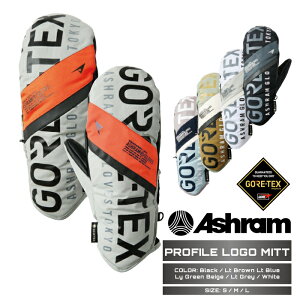 2024-25 ASHRAM PROFILE LOGO MITT White / Black / Lt Green Beige / Lt Brown Lt.Blue / Lt Grey アシュラム プロファイル ロゴ ミット スノーボード スキー グローブ 手袋 メンズ レディース 24-25 2025 日本正規品