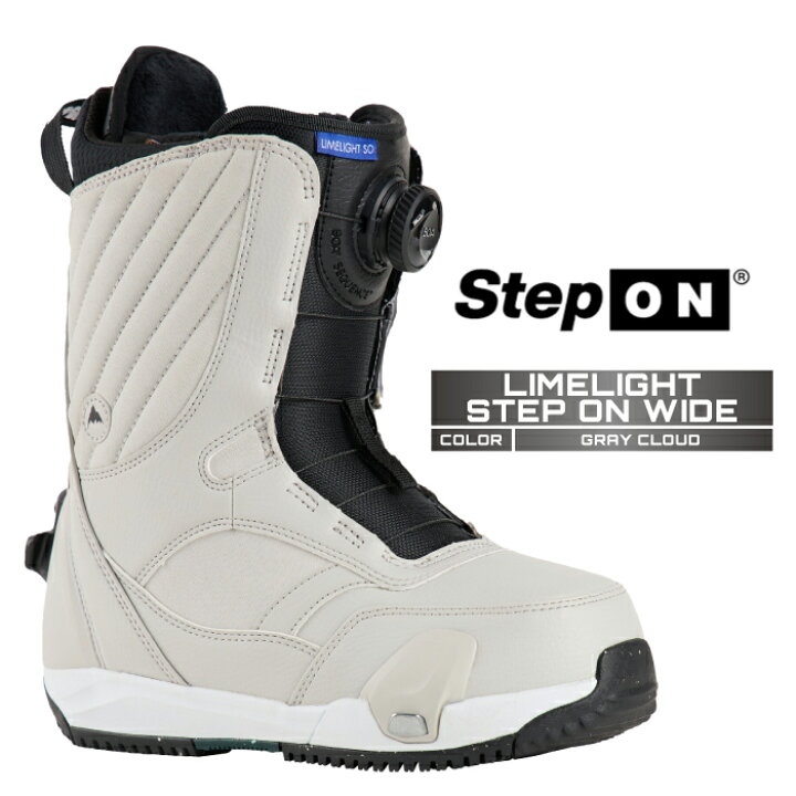 楽天市場】2024-25 BURTON LIMELIGHT STEP ON WIDE Gray Cloud  