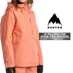 2024-25 BURTON Women's PILLOWLINE GORE-TEX ANORAK Peach Echo バートン ゴアテックス スノーボード ウェア ジャケット レディース 24-25 2025 日本正規品