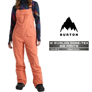 2024-25 BURTON Women's AVALON GORE-TEX BIB PANTS Peach Echo バートン ゴアテックス スノーボード ウェア ビブパンツ レディース 24-25 2025 日本正規品