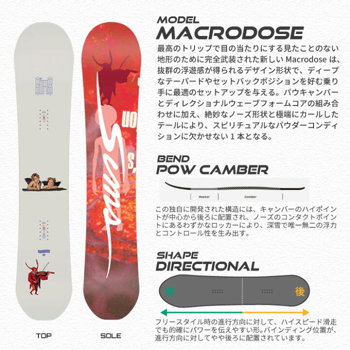 楽天市場】2024-25 SIMS MACRODOSE シムス マクロドーズ スノーボード 