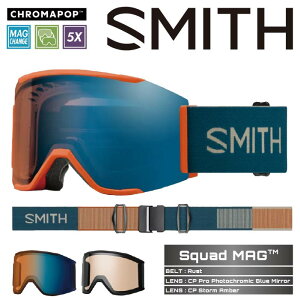 2024-25 SMITH SQUAD MAG Rust / CP Pro Photochromic Blue Mirror X~X Xm[{[h XL[ S[O  Y fB[X 24-25 2025 {Ki
