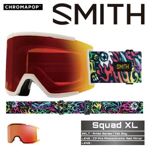 2024-25 SMITH SQUAD XL Tall Boy / CP Pro Photochromic Red Mirror X~X Xm[{[h XL[ S[O  Y fB[X 24-25 2025 {Ki