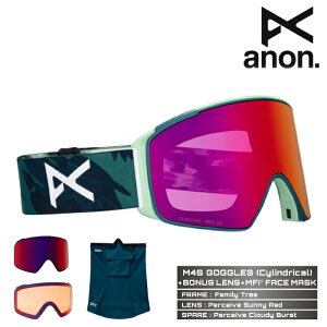 2025-26 ANON M4S CYLINDRICAL + BONUS LENS + MFI FACE MASK Family Tree/Perceive Sunny Red Am Xm[{[h S[O 25-26 {Ki
