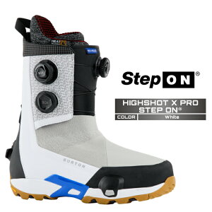 2025-26 BURTON MEN'S HIGHSHOT X PRO STEP ON WIDE White o[g nCVbg GbNX v XebvI Xm[{[h u[c Y {Ki 25-26 \񏤕i