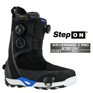 2025-26 BURTON MEN'S WAVERANGE X PRO STEP ON WIDE Black �o�[�g�� �E�F�[�u�����W �G�b�N�X �v�� �X�e�b�v�I�� �X�m�[�{�[�h �u�[�c �����Y ���{���K�i 25-26