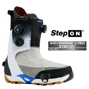 2025-26 BURTON MEN'S WAVERANGE X PRO STEP ON WIDE White �o�[�g�� �E�F�[�u�����W �G�b�N�X �v�� �X�e�b�v�I�� �X�m�[�{�[�h �u�[�c �����Y ���{���K�i 25-26