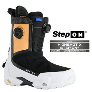 2025-26 BURTON MEN'S HIGHSHOT X STEP ON WIDE Orange Cream Multi o[g nCVbg GbNX XebvI Xm[{[h u[c Y {Ki 25-26