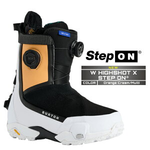 2025-26 BURTON WOMEN'S HIGHSHOT X STEP ON WIDE Orange Cream Multi o[g nCVbg GbNX XebvI Xm[{[h u[c fB[X {Ki 25-26