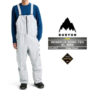2025-26 BURTON MEN'S RESERVE GORE-TEX 2L BIBS Gray Cloud o[g SAebNX Xm[{[h EFA rupc Y 25-26 {Ki