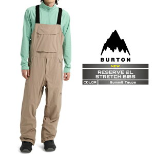 2025-26 BURTON MEN'S RESERVE 2L STRETCH BIBS Summit Taupe o[g Xm[{[h EFA rupc Y 25-26 {Ki