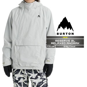 2025-26 BURTON MEN'S RESERVE 2L RELAXED ANORAK Gray Cloud o[g Xm[{[h EFA WPbg Y 25-26 {Ki