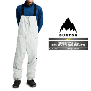 2025-26 BURTON MEN'S RESERVE 2L RELAXED BIB PANTS Gray Cloud o[g Xm[{[h EFA rupc Y 25-26 {Ki