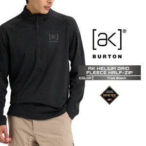 2025-26 BURTON MEN'S AK HELIUM GRID FLEECE HALF-ZIP True Black o[g Xm[{[h EFA Y 25-26 {Ki