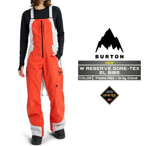 2025-26 BURTON WOMEN'S RESERVE GORE-TEX 2L BIBS Fiesta Red Gray Cloud o[g SAebNX Xm[{[h EFA rupc fB[X 25-26 {Ki
