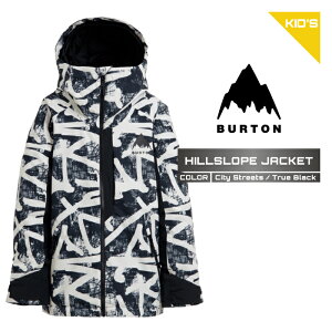 2025-26 BURTON KIDS' HILLSLOPE JACKET City Streets True Black o[g Xm[{[h EFA WPbg LbY [X ǂ 25-26 {Ki