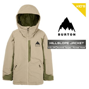 2025-26 BURTON KIDS' HILLSLOPE JACKET Summit Taupe Forest Moss o[g Xm[{[h EFA WPbg LbY [X ǂ 25-26 {Ki