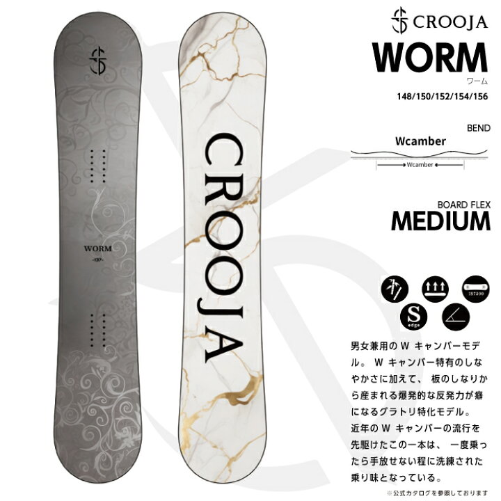 楽天市場】2025-26 CROOJA WORM クロージャ ワーム スノーボード 板 