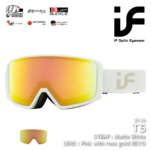 2025-26 IF GOGGLE T5 Matte White / Pink wiht Rose Gold REVO �A�C�G�t �e�B�[�t�@�C�u �X�m�[�{�[�h �X�L�[ �S�[�O�� �����Y ���f�B�[�X 25-26 ���{���K�i