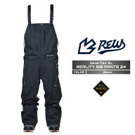 2025-26 REW REALITY BIB PANTS 24 Black アールイーダブリュー スノーボード ウェア ビブパンツ GORE-TE…