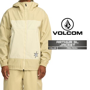 2025-26 VOLCOM ARTHUR 3L JACKET Fern �{���R�� �X�m�[�{�[�h �E�F�A �W���P�b�g �����Y 25-26 ���{���K�i