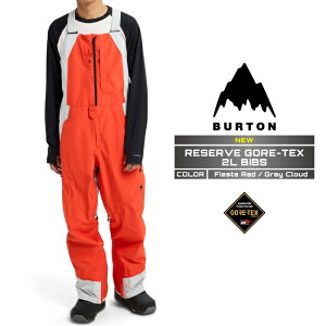 2025-26 BURTON MEN'S RESERVE GORE-TEX 2L BIBS Fiesta Red Gray Cloud o[g SAebNX Xm[{[h EFA rupc Y 25-26 {Ki