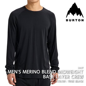 2026-27 BURTON MERINO BLEND MIDWEIGHT BASE LAYER CREW True Black バートン スノーボード インナー メンズ 26-27 日本正規品