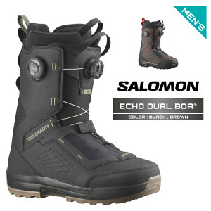 2026-27 SALOMON ECHO DUAL BOA Black / Brown �T������ �G�R�[ �f���A���{�A �X�m�[�{�[�h �u�[�c �����Y 26-27 ���{���K�i