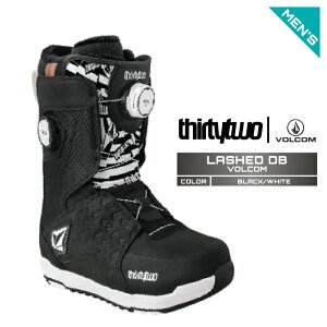 2026-27 THIRTYTWO LASHED DOUBLE BOA VOLCOM Black White �T�[�e�B�[�c�[ ���b�V�� �_�u���{�A �{���R�� �X�m�[�{�[�h �u�[�c �����Y 26-27