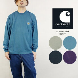 カーハート ダブリューアイピー Tシャツ ロンT CARHARTT WIP work in progress L/S VISTA T-SHIRT I029599 Dark Iris Eucalyptus Indican Soot ビスタ 長袖 シンプル 大きいサイズ ガーメントピグメント ストリート ワーク ヨーロッパ メンズ 男性