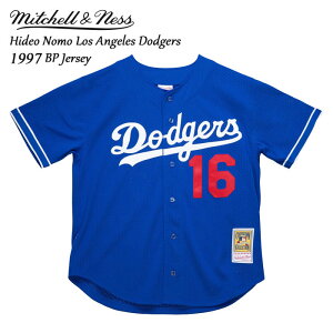 ~b`FAhlX T[X hW[X ΉpY 1997 tg{^ W[W[ Mitchell & Ness MLB Authentic Hideo Nomo Los Angeles Dodgers 1997 BP Jersey