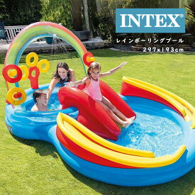 インテックス ビニールプール レインボーリングプレイセンター プール 家庭用プール 大型プール INTEX Rainbow Ring Play Center ME-7019 57453