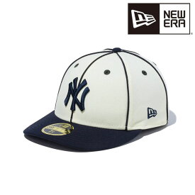 ニューエラ NEW ERA LP 59FIFTY MLB Piping ニューヨーク・ヤンキース クロームホワイト ネイビーバイザー 13750865 キャップ 帽子 日本正規品