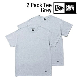 NEWERA 2PACK TEE GREY T shirts パック Tシャツ 半袖 無地 グレー 2枚セット ニューエラ 日本正規品【メール便】