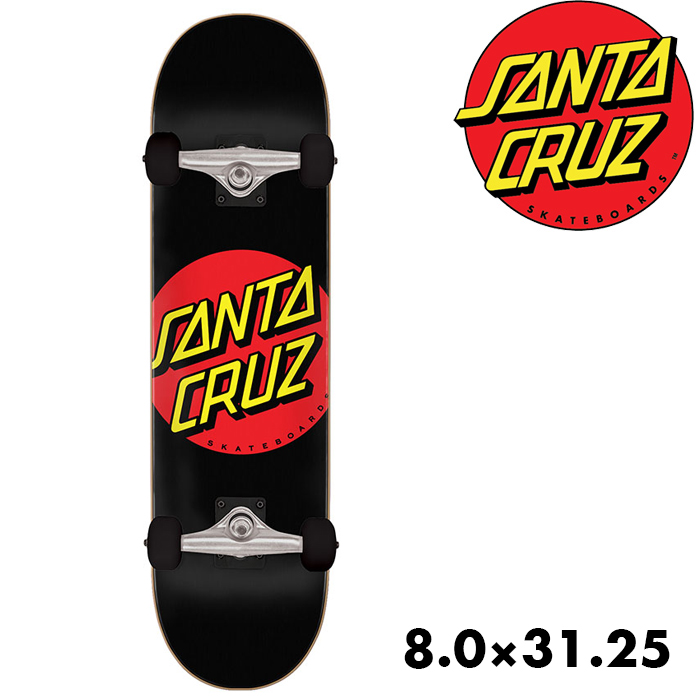 送料無料 Skateboard Complete 【コンプリート】SANTACRUZ CLASSIC DOT FULL 8.0 × 31.25 Inch サンタクルーズ クラシック ドット フル スケートボード スケボー