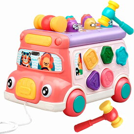【送料無料】モグラたたき おもちゃ 対象年齢6歳以上 音が出て光る バスおもちゃ ハンマート