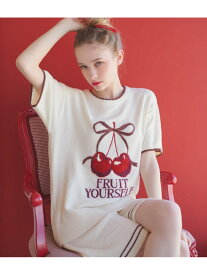 ライトホイップリーチェリーパジャマ PEACH JOHN ピーチ・ジョン インナー・ルームウェア その他のインナー・ルームウェア ホワイト ピンク【送料無料】[Rakuten Fashion]