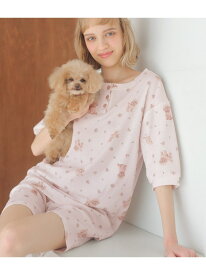 【寝冷えも防ぐ腹巻き付き】サーマルHARAマキ半袖パジャマ PEACH JOHN ピーチ・ジョン インナー・ルームウェア その他のインナー・ルームウェア ピンク ホワイト【送料無料】[Rakuten Fashion]
