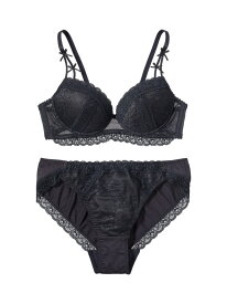 【SALE／20%OFF】【ノンワイヤー】ほど良いボリューム感.谷間メイクレースノンワイヤーブラセット PEACH JOHN ピーチ・ジョン インナー・ルームウェア ブラ＆ショーツセット ホワイト ブルー ブラック グレー ピンク【RBA_E】【先行予約】*[Rakuten Fashion]