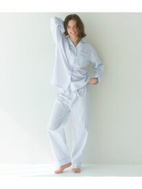 【綿混 長袖・長ズボンで寝冷え対策にも◎】コットン混シャツパジャマ PEACH JOHN ピーチ・ジョン インナー・ルームウェア その他のインナー・ルームウェア ブルー パープル【先行予約】*【送料無料】[Rakuten Fashion]