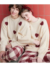 カップルでおそろいコーデも楽しい!ホイップリーハートチェックパジャマ PEACH JOHN ピーチ・ジョン インナー・ルームウェア その他のインナー・ルームウェア レッド グレー【送料無料】[Rakuten Fashion]