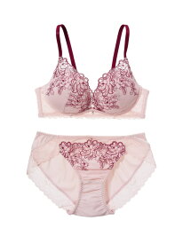 【SALE／33%OFF】丸胸メイクフラワーレースノンワイヤーブラセット PEACH JOHN ピーチ・ジョン インナー・ルームウェア ブラ＆ショーツセット レッド ネイビー グレー ピンク【RBA_E】【先行予約】*[Rakuten Fashion]