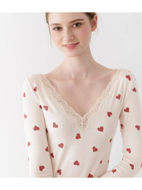 【保湿加工の生地でフィット感抜群!】It'sモイスティ9分袖 PEACH JOHN ピーチ・ジョン インナー・ルームウェア その他のインナー・ルームウェア グレー ホワイト【先行予約】*[Rakuten Fashion]