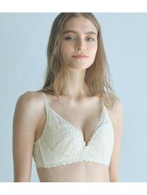 【ノンワイヤーブラ】フェミニンな総レース.レースフルノンワイヤーブラ PEACH JOHN ピーチ・ジョン インナー・ルームウェア ブラジャー ネイビー ホワイト レッド【先行予約】*[Rakuten Fashion]
