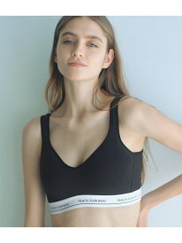 好評のコットン混ノンワイヤーブラ.コットンMIXロゴノンワイヤーブラ PEACH JOHN ピーチ・ジョン インナー・ルームウェア ブラジャー ブルー グレー ブラック【先行予約】*[Rakuten Fashion]