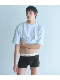 コットンの風合いが心地よく快適.コットンMIXロゴメンズボクサー PEACH JOHN ピーチ・ジョン インナー・ルームウェア ボクサーパンツ・トランクス ブラック グレー ブルー【先行予約】*[Rakuten Fashion]