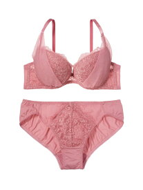 【SALE／40%OFF】【程よい盛り】サイドチュールレースブラジャー&ショーツセットなちゅこれ PEACH JOHN ピーチ・ジョン インナー・ルームウェア ブラ＆ショーツセット ピンク【RBA_E】[Rakuten Fashion]