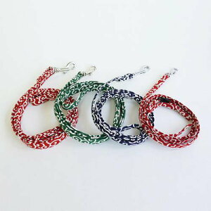 犬 首輪 リード 散歩 お出かけ かわいい 強度安心 日本製 ハンプ生地 BLANCO ブランコ 唐草デザインリード