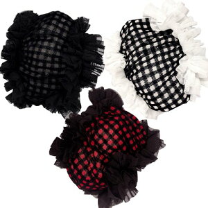 【GODPIVA ゴッドピバ】フロッキーチェックスヌード<サイズ:XS-M / 3色>犬用 顔回り 汚れ防止 チュール