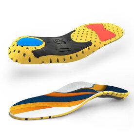 Supinserts 土踏まずインソール 足底筋膜炎 中敷き 靴 通気 防滑 衝撃吸収 日常使用に適している ジョギング スポーツ 男女兼用 サイズ調整可能